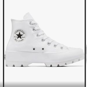 COPY - converse all star lugged in white, women’s size 8